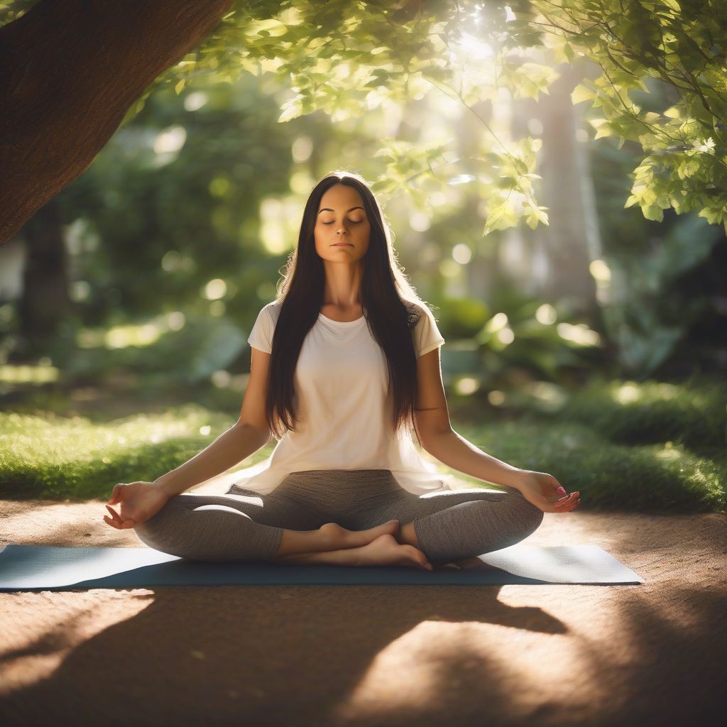 Woman practicing breathwork meditation