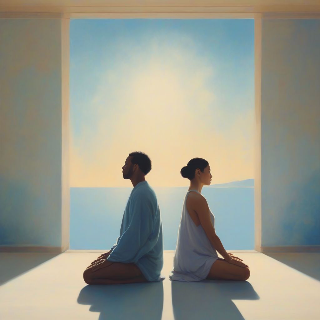 Man and Woman Meditating Together