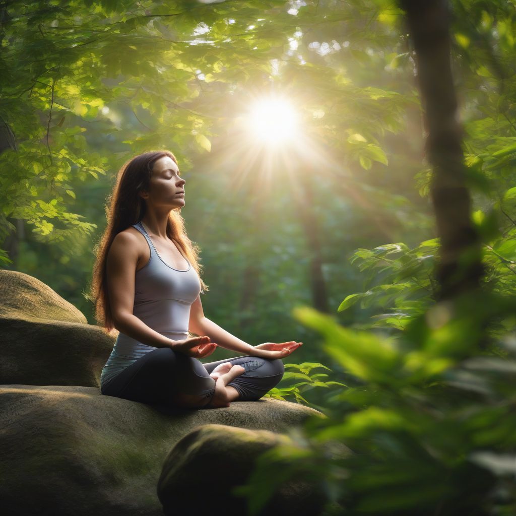 Woman Meditating in Nature