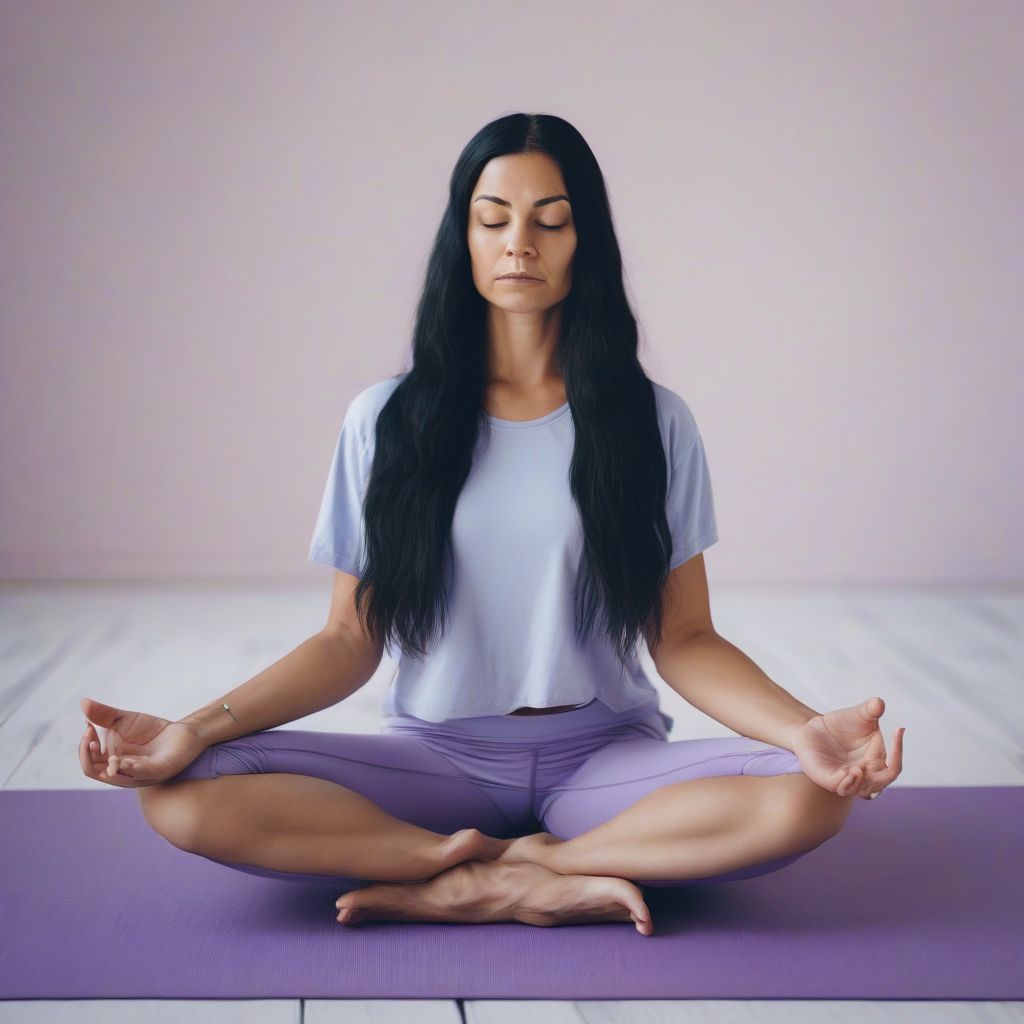 Woman Meditating in Yoga Pose