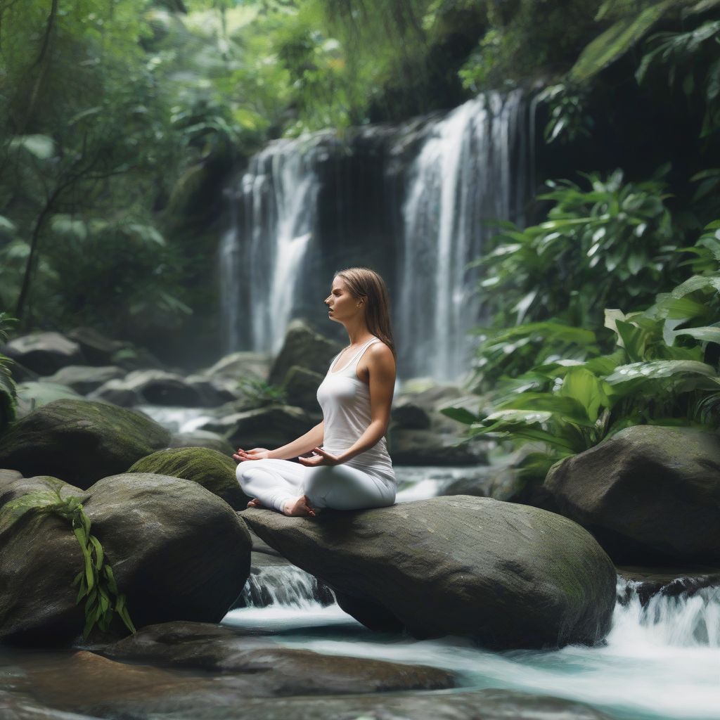 Woman Meditating in Nature